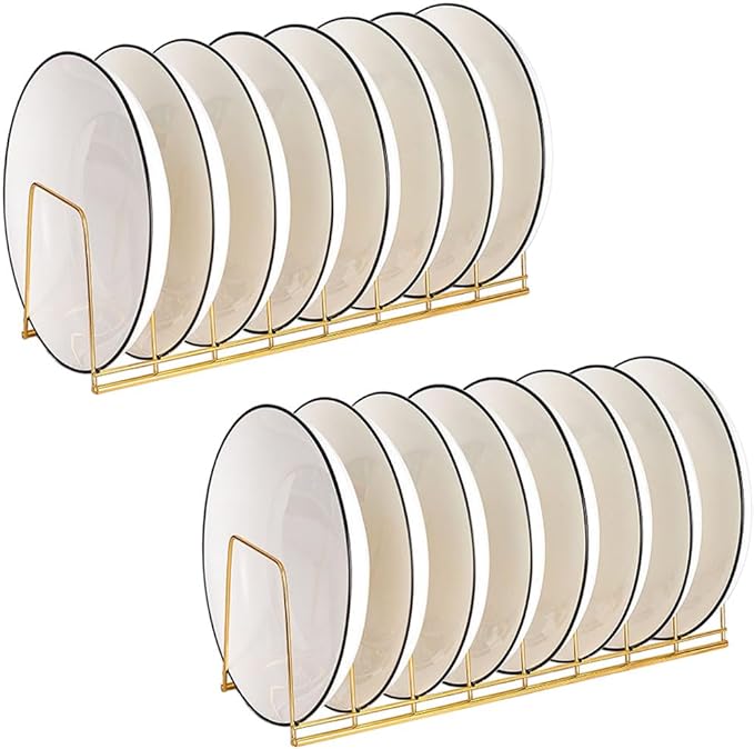 Small Bowl Drainer,Stainless Steel Bowl Drying Rack for Kitchen Counter Organizer Storage, Storage Shelf, Chrome (2 dish racks(gold))
