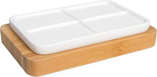 Sweet Home Collection Bathroom Accessories Sets Unique Collections Modern Classic Contemporary Decorative Beautiful Designs Bath Shower Tub Décor, Soap Dish, Ritz(Pack of 1)