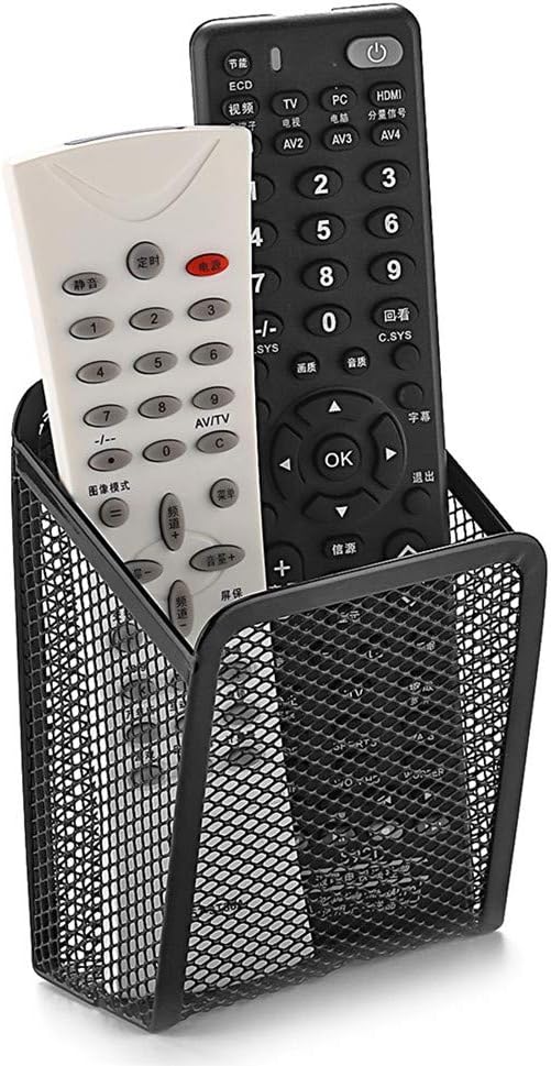 Wall Mount Metal TV Remote Control Mobile Phone Storage Holder Media Organizer Box