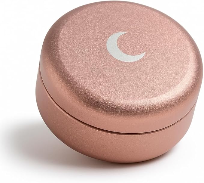 Brando Moon Small Metal Pill Container - 2.1 x 0.9” Pocket Size Portable Pill Box Case – Sturdy Storage Organizer for Coffee, Pills and other Small Components while Traveling