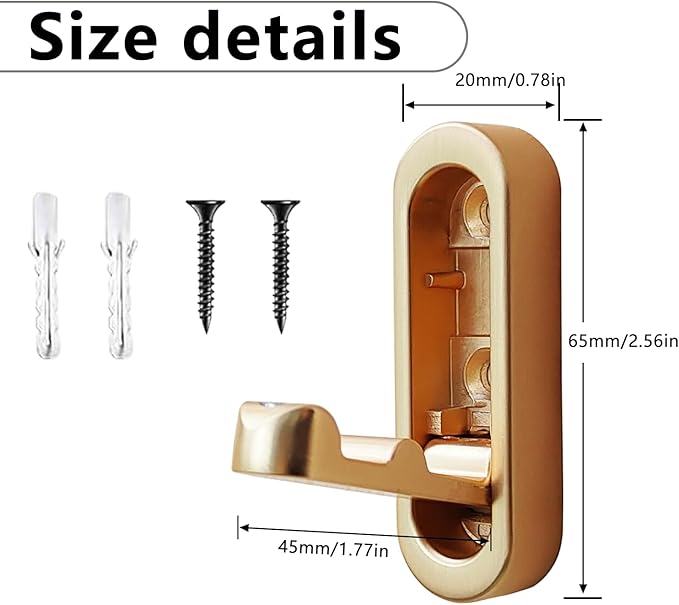 4Pcs Folding Coat Hooks, Heavy Duty Foldable Hooks Made of Zinc Alloy, Foldable Gold Wall Hooks for Bathroom, Closet, Entryway, Pool and Kitchen are Coat, Backpack, Key Storage Solutions(Gold)