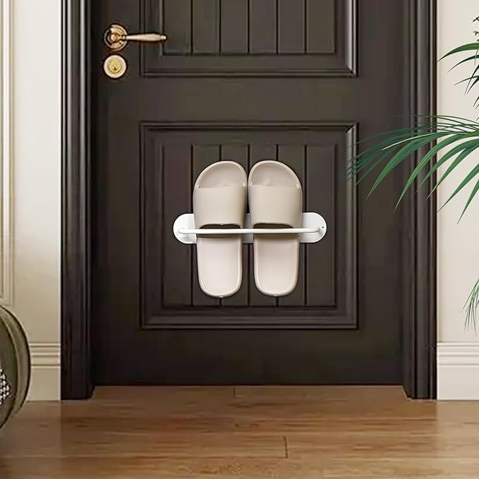 Magnetic Hanging Shoe Rack, Slipper Holder, Wall Mounted Shoe Rack No-Drill RV Camper Storage and Organization and Iron Door Closet, Towel Holder, Space Saving 11" x 2.6" x 2.2"