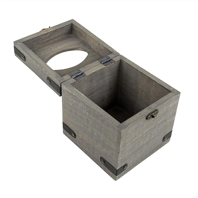 GoCraft Wooden Tissue Box Holder â Square Tissue Box Cover, Stylish Wooden Design for Bathroom Vanity, Bedroom, Nightstands, Desks, Tables â 5.75" x 5.75" x 6.5", Durable and Elegant