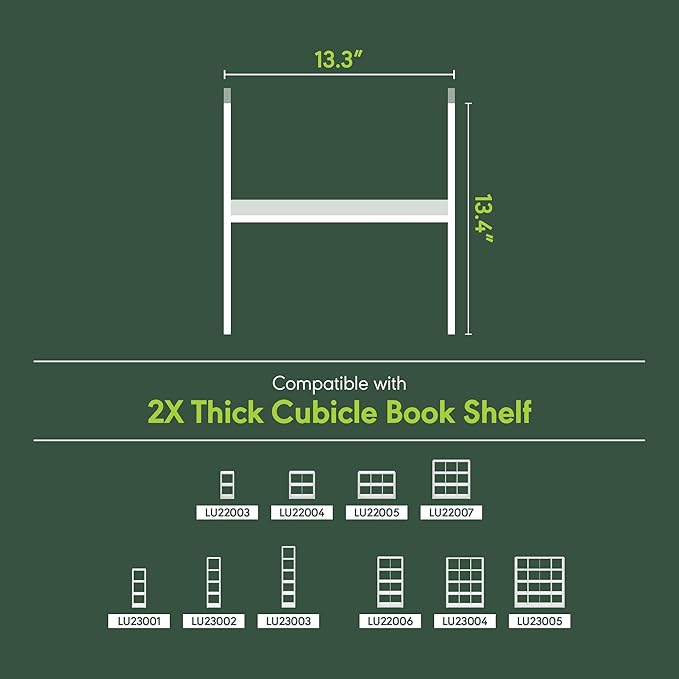 Furinno Cubicle Cube Insert, H-Shelf Cube Organizer, 2-Tier Shelf Dividers, Fits into Furinno Extra Thick Cubes, for Organizers and Storage, Black Oak (Does not fit IKEA Kallax Shelving)