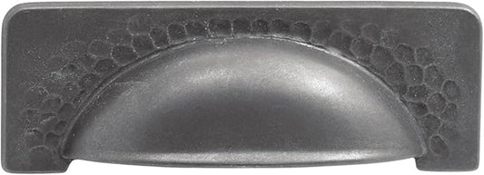 Hickory Hardware 1 Pack Solid Core Kitchen Cabinet Pulls, Luxury Cabinet Handles, Hardware for Doors & Drawers, 3-3/4 Inch (96mm) Hole Center, Black Iron, Craftsman Collection
