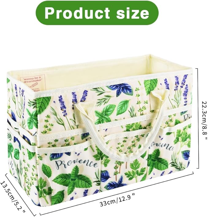 E-WEICHEN Craft Organizer Tote Bag Art Storage Caddy with Multiple Pockets Containers for Art,Craft,and Office Supplies Storage.Spearmint