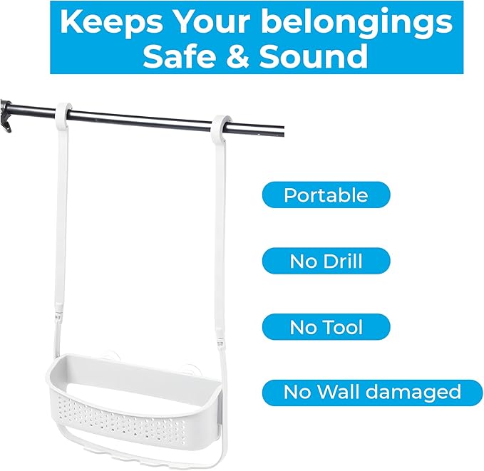 Blue Canyon Shower Caddy Single Hanging - White