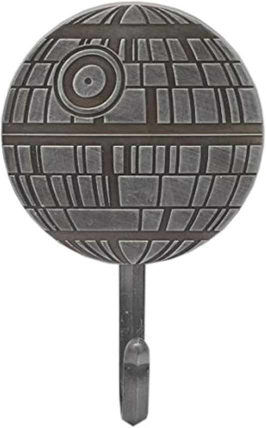Open Road Brands Disney Star Wars Death Star Cast Iron Wall Hook - Star Wars Wall Hook for Coats, Jackets, Keys and More