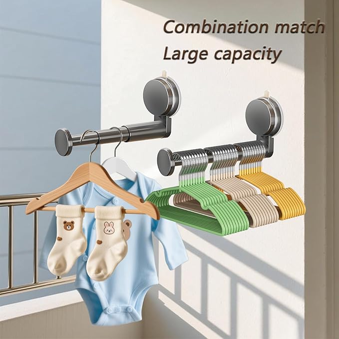 Clother Hanger Storage Retractable Space Saving Clothes Hanger Storage Organizer No Drilling in Laundry Room