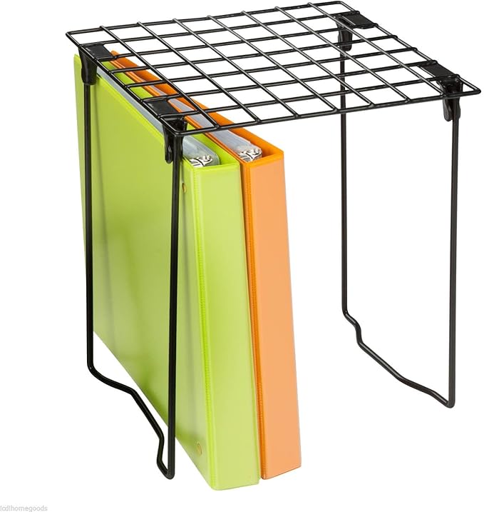 Honey-Can-Do SHF-03494 Collapsible Locker Shelf, Black, 10 lbs