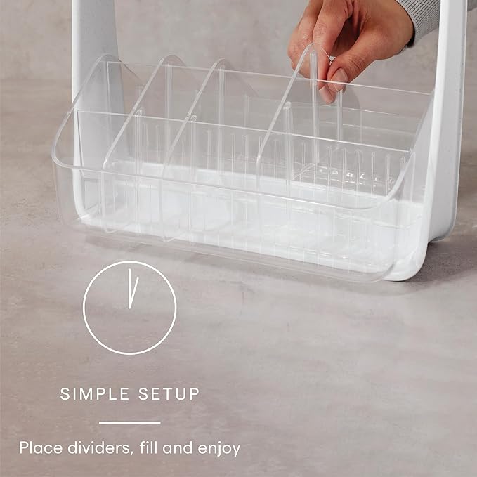 YouCopia SipStation Hydration Caddy, Hydration Packet Storage, Adjustable Electrolyte Powder Organizer, Speckled White