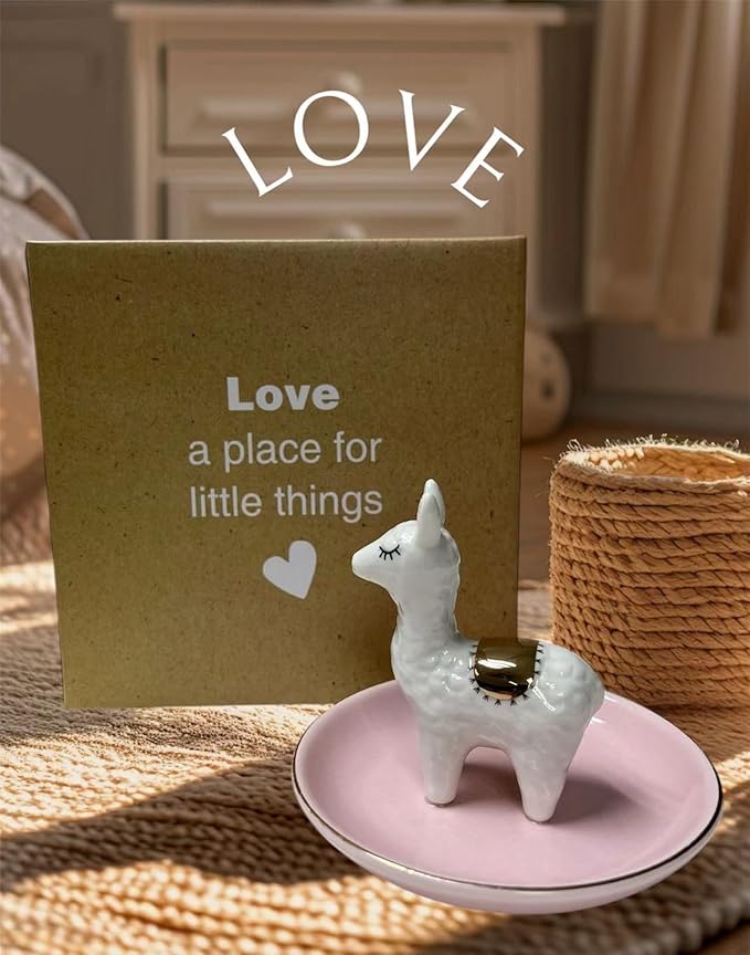 ROSA&ROSE Cat Ring Holder Trinket Tray Ceramic Jewelry Dish Porcelain Ring OrganizerâGift for Women,Girlfriend,Wife,Birthday or Anniversary (Multi)