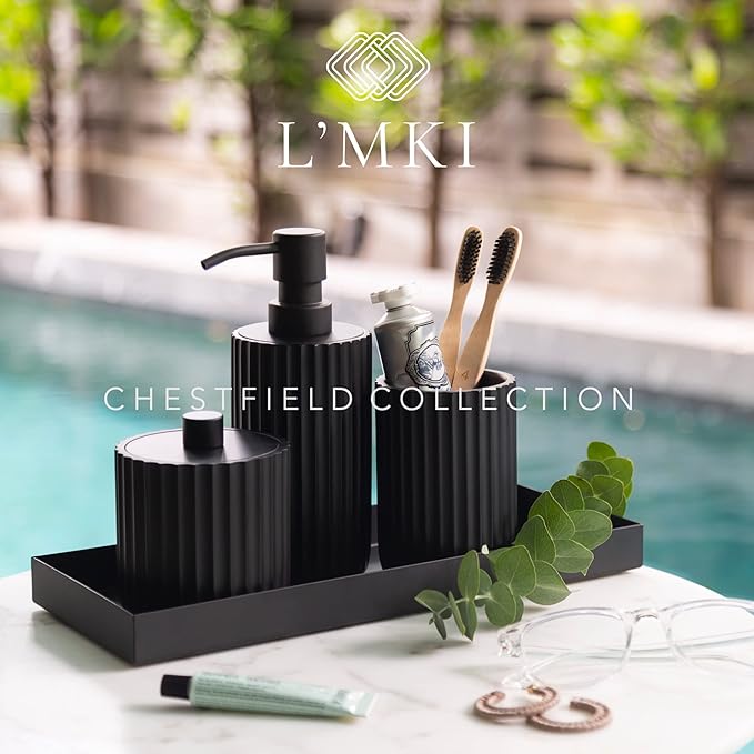 Bathroom Accessory Set, Bathroom Sets Accessories, Matte Black Bathroom Accessories Sets Complete, Bathroom Assesssories Set, Farmhouse Bathroom Decor, Bathroom Soap Dispenser Set, Boho Bathroom Decor