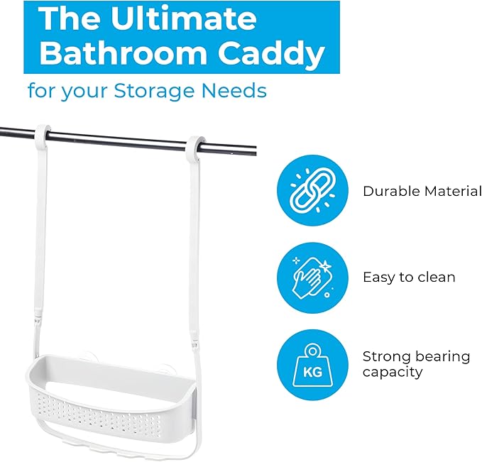 Blue Canyon Shower Caddy Single Hanging - White