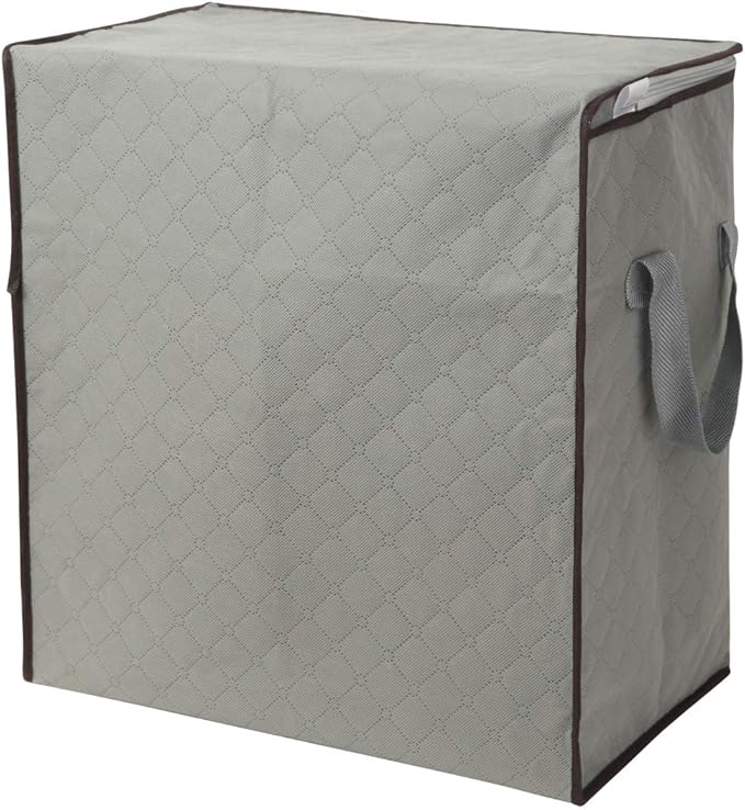 2 Pack Foldable Large Storage Bags 20 x 14 x 20 (L x W x H) inch for Comforter Quilt Blanket Clothes with Clear Window & Handles - Easy to Fit King Size Comforter Set - Closet Under Bed Organizer