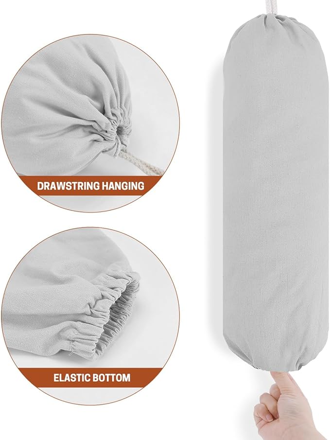 SWISSELITE Reusable Plastic Bag Organizer, Wall Mount Grocery Bag Storage Dispenser, 22x9 IN