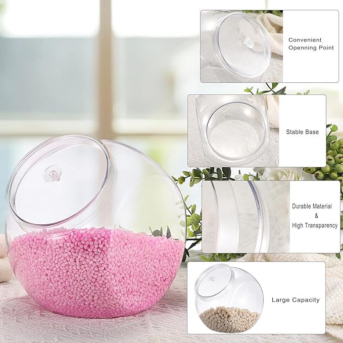 Sumnacon Laundry Pods Container with Lid Wide Mouth Laundry Room Organization Containers Plastic Food Storage Jar with Lid for Pantry Versatile Candy Jar or Cookie Containers for Kitchen