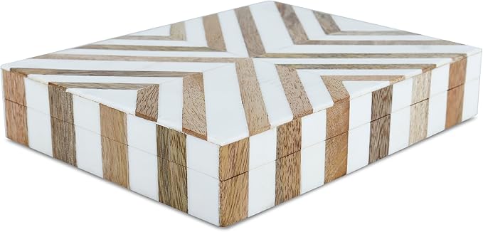 Handicrafts Home Decorative Keepsake Box 8x5 â Small Organizer Box with Lid, Boho Decorative Storage, Retro Memory Box, Unique Coffee Table DÃ©cor, Jewelry or Trinket Box, Modern Shelf Decorative Box