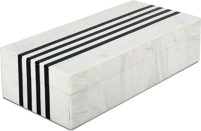 Handicrafts Home Decorative Storage Box 10x4.5 – Remote Control Holder, Jewelry Organizer, Modern Decorative Box with Lid, Boho Chic Home Décor Accent, Vintage Memory Box for Living Room Shelf Décor