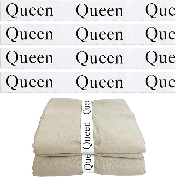 4pcs Bed Sheet Organizer Bands, Closet Organization Sheet Straps, Sheet Keepers Elastic Sheet Storage Sheet Sets for Organizing, Linen Labels Bedding Storage Bedroom (Queen)