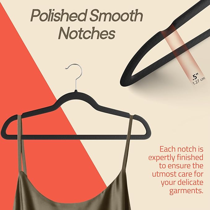 Black Velvet Hangers 60 Pack – 360° Swivel Hook, Non-Slip and Space Saving Hangers, Heavy-Duty 11 lbs Weight Capacity - Smooth Velvet Finish for Crease-Free Clothes and Effortless Closet Organization