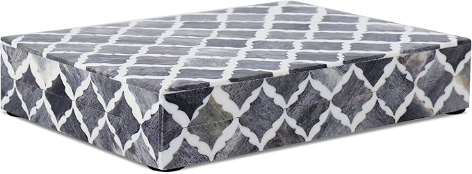Handicrafts Home Decorative Box 8x6 – Photo Storage Box, Jewelry Organizer, Modern Decorative Storage Box with Lid, Bohemian Table Décor, Vintage Keepsake Box for Shelf or Coffee Table Décor