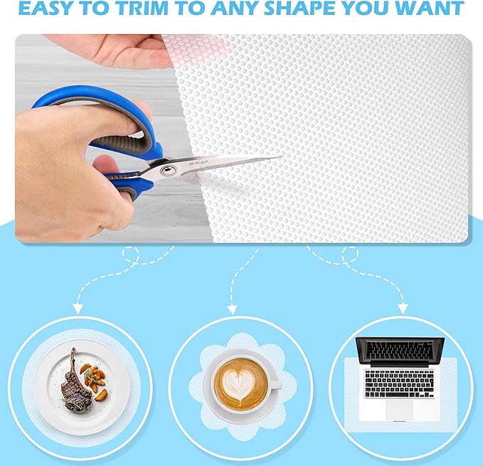 Drawer Liners, Waterproof Shelf Liner, Anti-Slip Non-Adhesive BPA Free Kitchen Cupboard Cabinet Liner Refridge Fridge Mats Sink Protector Strong Durable for Home (Clear/15.7in x 20Ft)