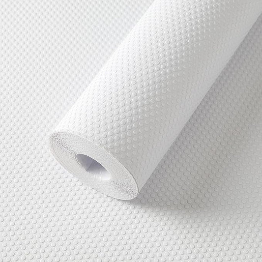 FLPMIX Shelf Liners for Kitchen Cabinets: 23" Wide Waterproof Under Sink Mats - Non-Adhesive Easy to Cut Large Drawer Liner for Pantry Cupboard 23" x 300" White
