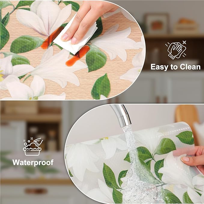 Cooyes Shelf Liner – Premium Non-Adhesive Cabinet & Drawer Liner for Kitchen – Waterproof Shelf Paper with Modern Pattern – Durable EVA Cabinet Mat – Easy to Cut （17.5" W x 197" L）