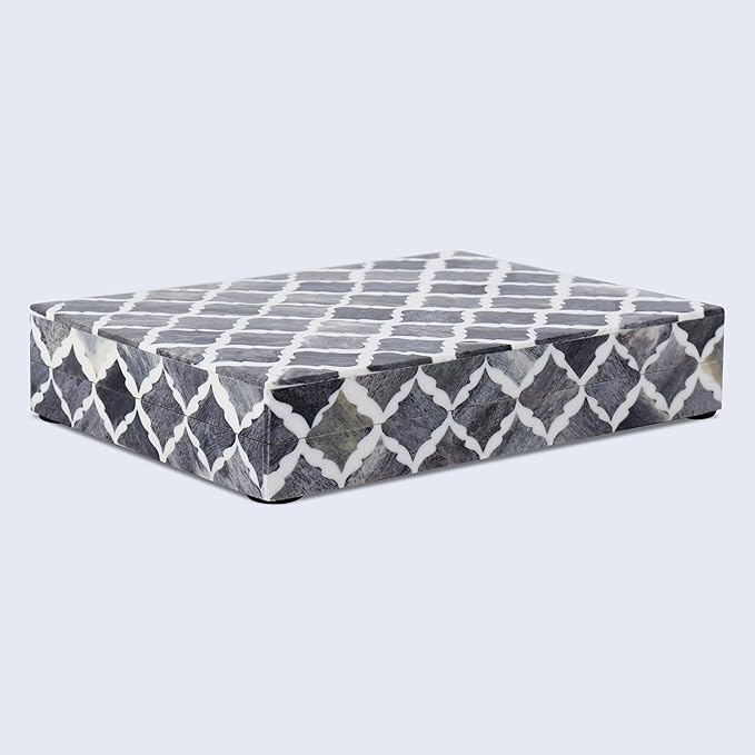 Handicrafts Home Decorative Box 8x6 – Photo Storage Box, Jewelry Organizer, Modern Decorative Storage Box with Lid, Bohemian Table Décor, Vintage Keepsake Box for Shelf or Coffee Table Décor