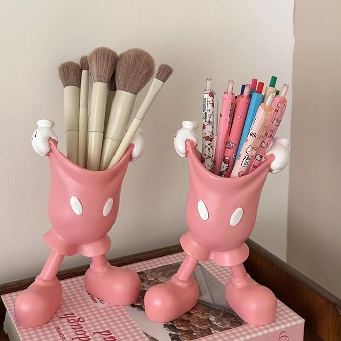 Cute Mouse Pen Holder for Desk, Cartoon Mouse Vase Makeup Brush Holder, Birthday Party Supplies Gift for Home Decoration