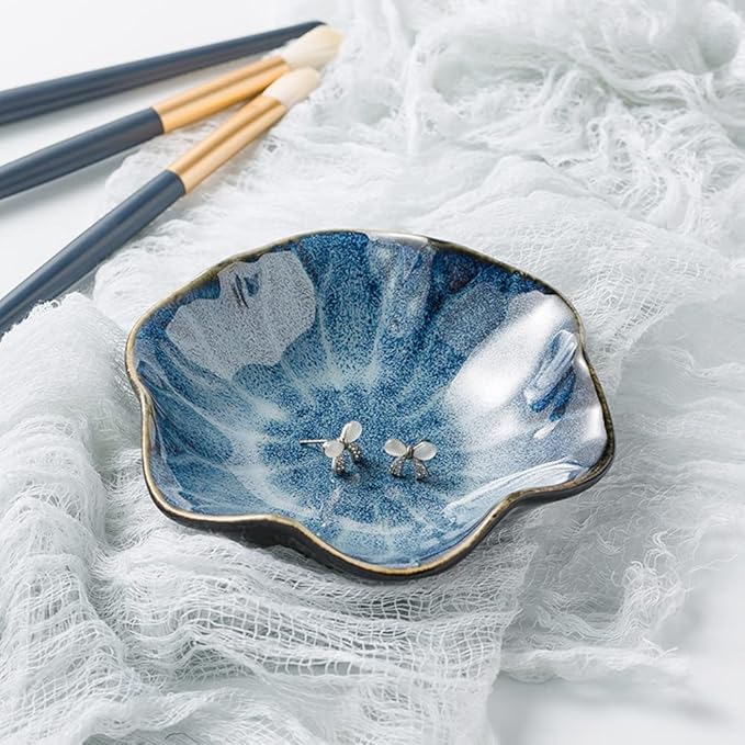 Jewelry Dish, Ceramic Trinket Tray, Small Ring Dish Holder, Key Bowl, Home Decoration for Friends Sisters Mother
