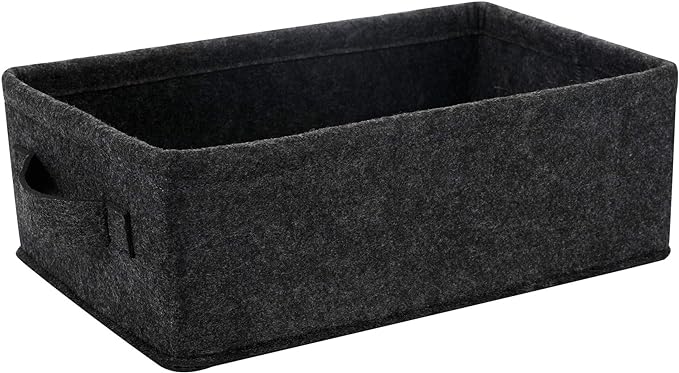 Shallow Storage Baskets Bins Medium Fabric Storage Basket Cube Organizer for Shelves Closet Bedroom Living Room Laundry Room Nursery Storage Basket