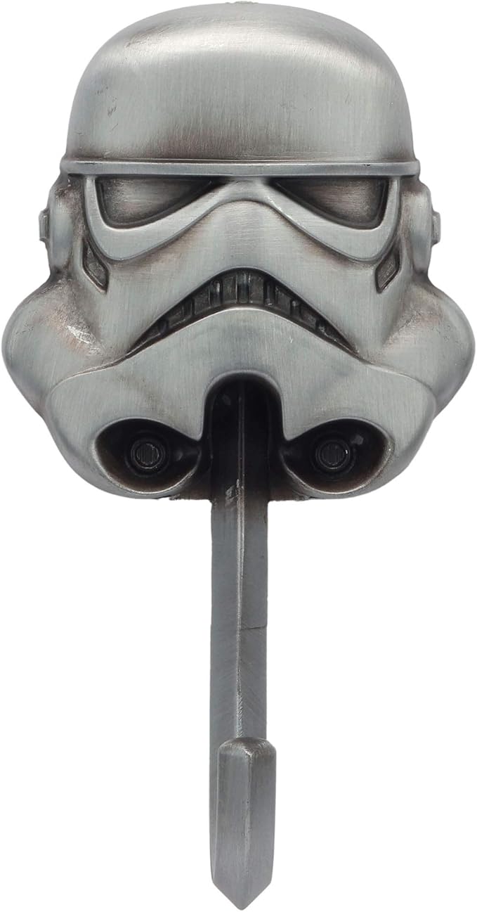 Open Road Brands Disney Star Wars Stormtrooper Cast Iron Wall Hook - Star Wars Wall Hook for Coats, Jackets, Keys and More