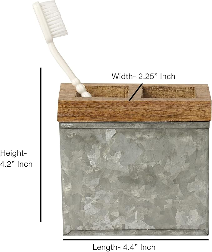 nu steel Confetti Galvanize Bath Accessory Set for Vanity Countertops, 4 Piece Luxury Ensemble Includes soap Dish, Toothbrush Holder, Tumbler, soap and Lotion Pump