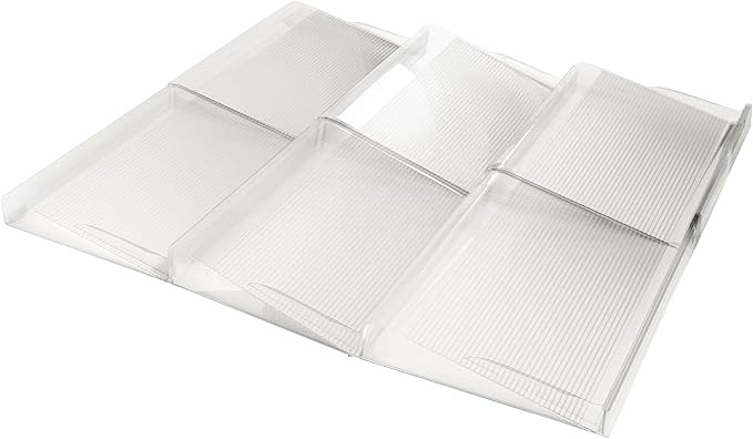 BaHoki Essentials 3 Tier Spice Rack- Kitchen Drawer Organizer - Clear Plastic Storage Rack for Kitchen Pantry - Perfect for Salt, Pepper, Spices and Seasonings (Pack of 2)