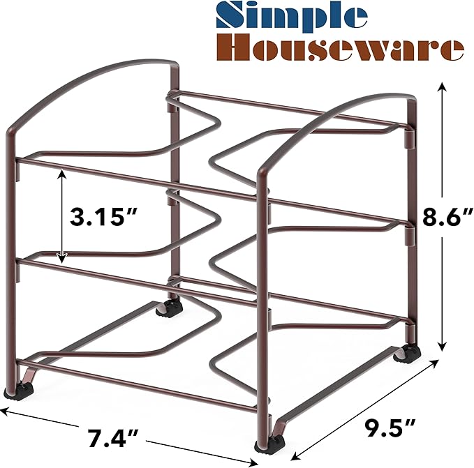 Simple Houseware Kitchen Wrap Organizer Rack, Bronze
