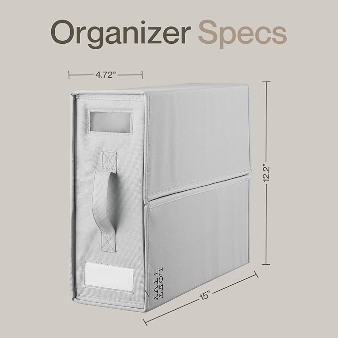 LOFT + IVY Sheet Organizers and Storage â Bed Sheet Holders Box for Linen Closet, Foldable Bedding Storage with Handles, Label Slot, Closure