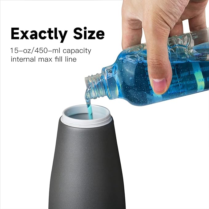 AIKE 15fl.oz Liquid Soap Dispenser for Dish and Hand Soap Matte Black