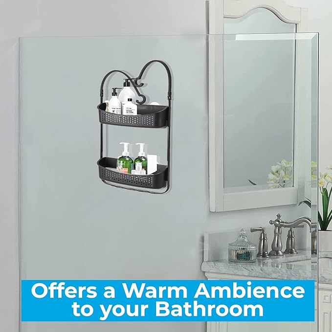 Shower Caddy Double Hanging Black
