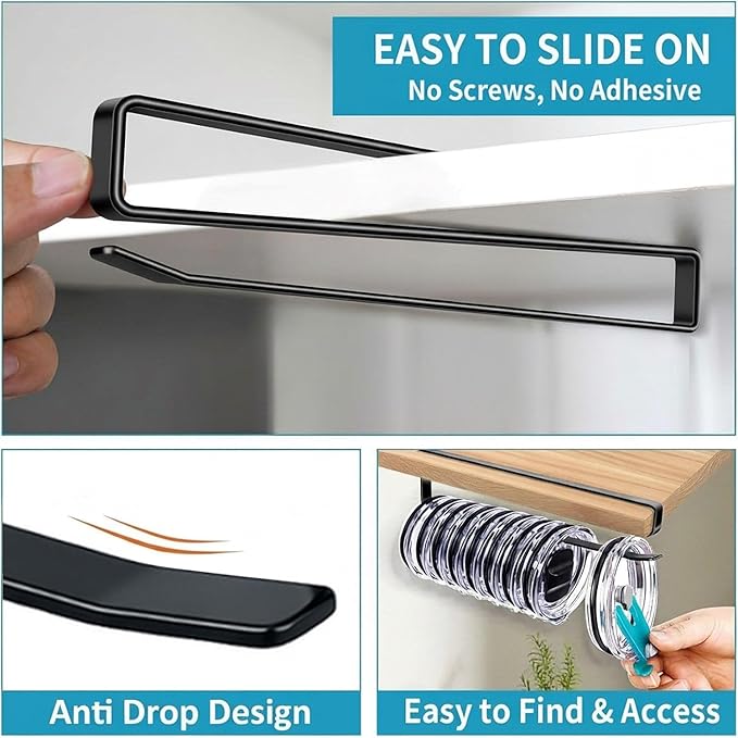 ARTLEO Tumbler Lid Organizer, Shallower Space Saving Yeti Lid Organizer Inside Cabinet, No Drill No Adhesive Cup Lid Holder, Yeti Tumbler Lid Holder for Kitchen Cabinet Organizers and Storage, 12 Lids