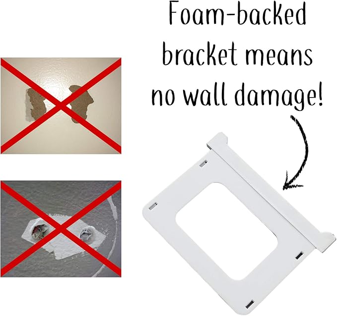 The No-Screwups Remote Control Holder by Mount Genie (Black): Wall Mount with No Damaging Screws or Tape. Installs in Seconds on Any Light Switch. Great for TV, Ceiling Fan and Roku Remotes.
