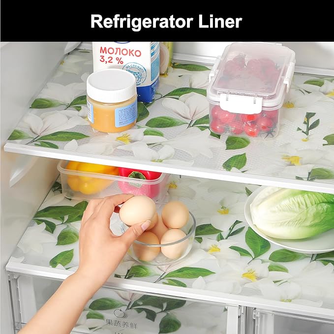 Cooyes Shelf Liner – Premium Non-Adhesive Cabinet & Drawer Liner for Kitchen – Waterproof Shelf Paper with Modern Pattern – Durable EVA Cabinet Mat – Easy to Cut （12" W x 240" L）