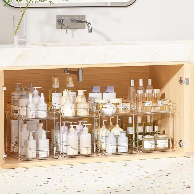 2-Tier Closet organizers and storage,Bathroom organizers and storage,drawer organizer,2-Tier Multi-Purpose Bathroom,Stackable Kitchen Organizer,Under Sink Organizer Storage,Pantry organizer