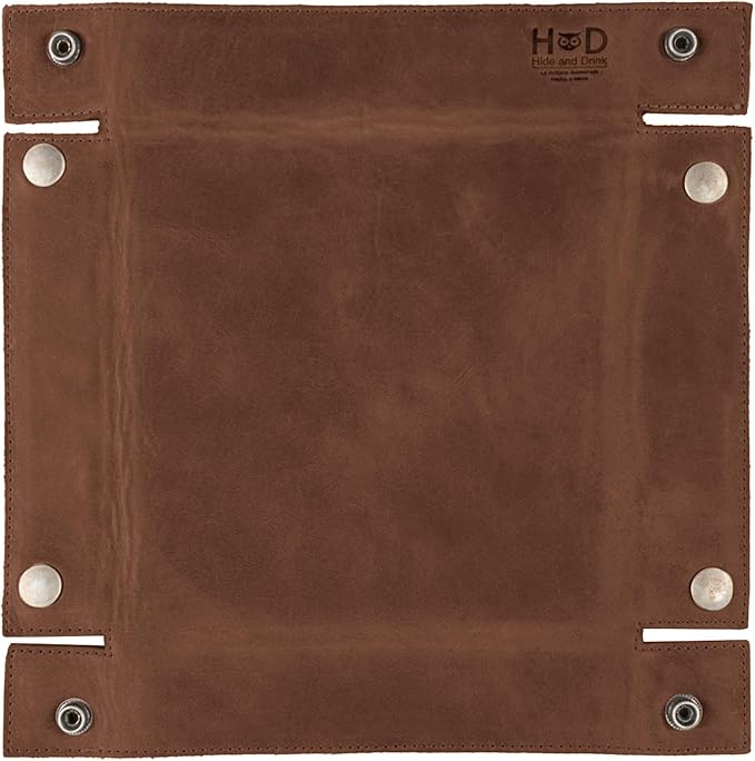 Hide & Drink, Leather Catchall Change Keys Coins Jewels Box Tray Big Storage, Handmade :: Swayze Suede