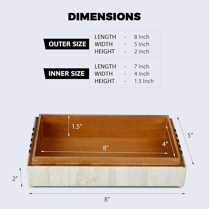 Handicrafts Home Decorative Keepsake Box 8x5 – Small Organizer Box with Lid, Boho Decorative Storage, Retro Memory Box, Unique Coffee Table Décor, Jewelry or Trinket Box, Modern Shelf Decorative Box