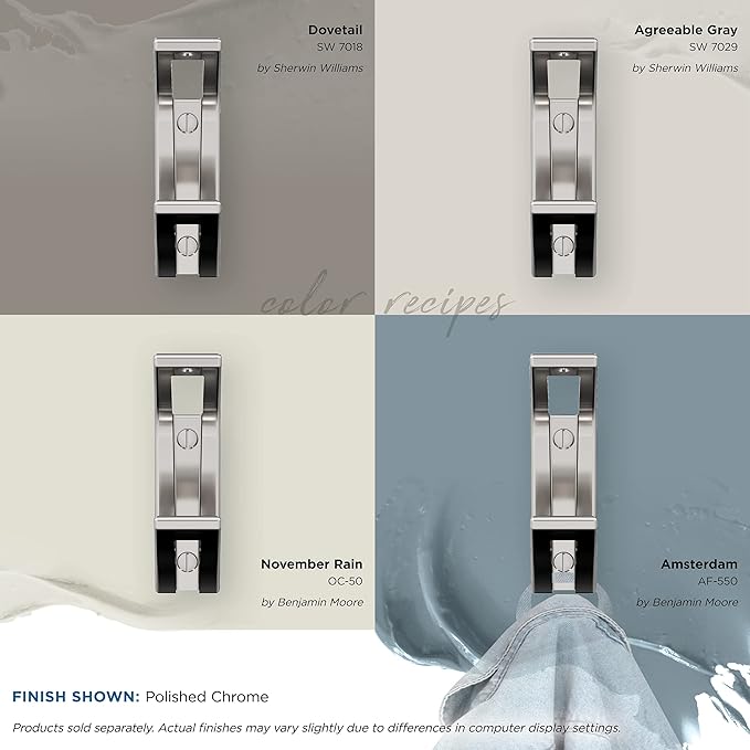 Amerock H3701026 | Avid Double Prong Decorative Wall Hook | Polished Chrome Hook for Coats, Hats, Backpacks, Bags | Hooks for Bathroom, Bedroom, Closet, Entryway, Laundry Room, Office