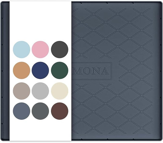 URMONA 22" x 22" Waterproof Silicone Mat in Multiple Sizes & Colors, Under Sink Mat for Kitchen & Bathroom, Pet Food Pad for Dogs & Cats, Kitchen Cabinet Liner, Multi-Purpose for Storage(Dark Grey)