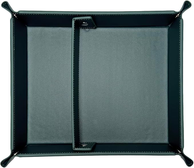 UnionBasic Medium Valet Tray, Jewelry Tray for Rings Watches Earrings, Entryway Catchall Caddy for Coins Keys Change, Nightstand Bedside Valet Holder, Trays for Electronic Gadgets, Vintage Green Plus
