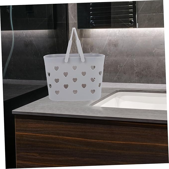 Amosfun 3Pcs Assorted Color Storage Baskets for Bathroom Kitchen Towel Baskets with Handle Efficient Drainage for Home Dormitory and Hotel Use